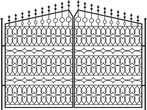 free vector Europeanstyle iron wall pattern 01 vector